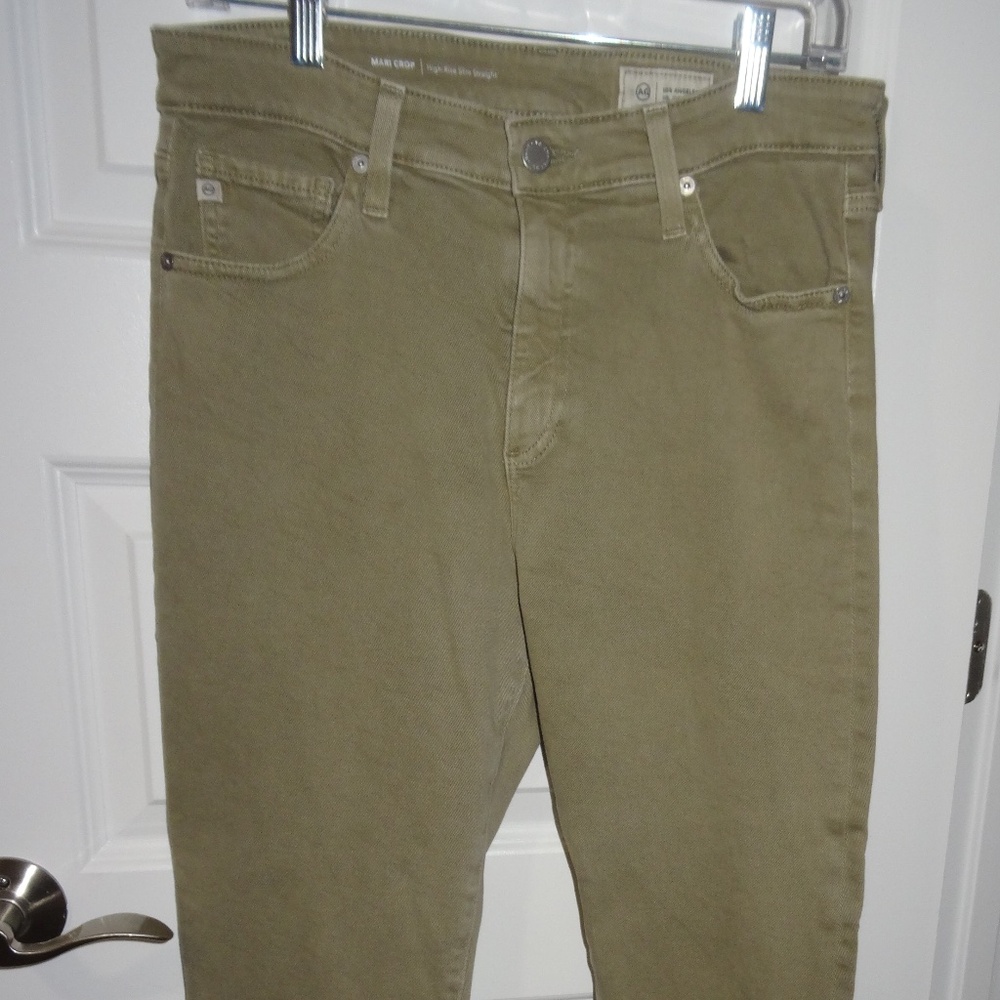 Ag Adriano Goldschmied Mari Crop High Rise Slim Straight Jeans